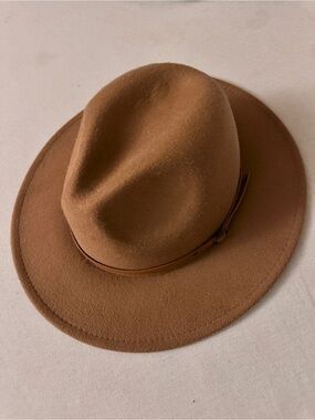 Wide Brim Felt Brown Tan Camel Color Hat